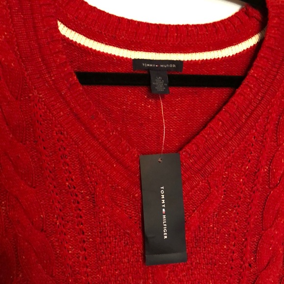 NWT Tommy Hilfiger red sweater dress - Picture 2 of 4